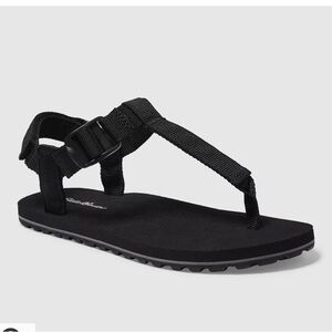 Eddie Bauer No Flop Flip Black Adjustable Strap Sandals Vibram Sole Size 10